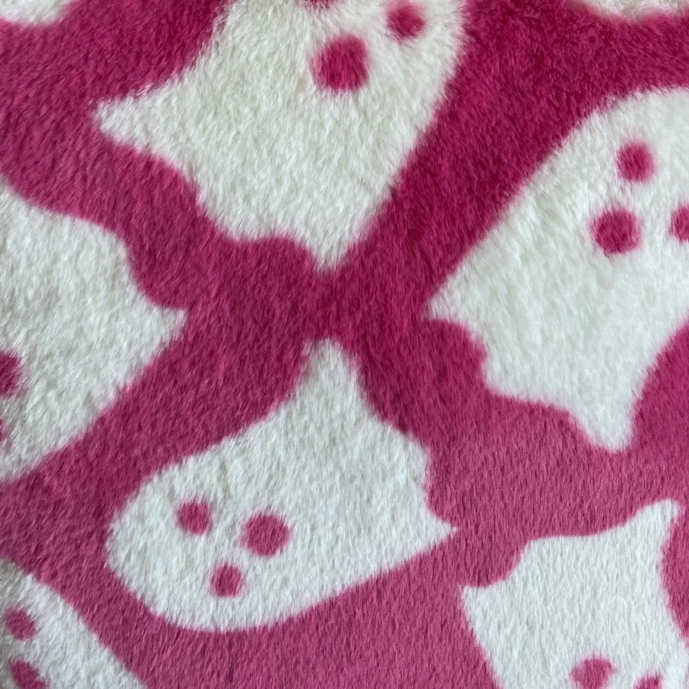 Pink Ghost Halloween Fur Pillow Set of 2 NEW with tag